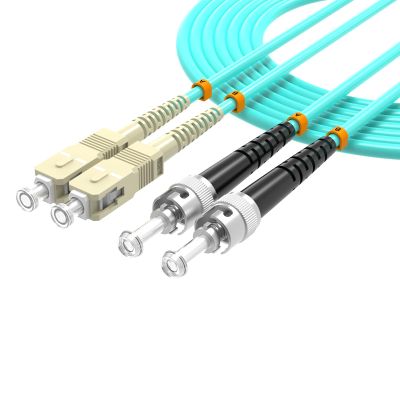 lidkew SC to ST Fiber Patch Cable OM3,6Meters 19.6ft 10GB/40GB Multimode Duplex,50/125um Fiber Optic Cable Cord,UPC,LSZH Fiber Jumper,Aqua Blue