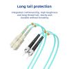 lidkew SC to ST Fiber Patch Cable OM3,6Meters 19.6ft 10GB/40GB Multimode Duplex,50/125um Fiber Optic Cable Cord,UPC,LSZH Fiber Jumper,Aqua Blue view 4