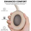 1Mii Y8+ Hybrid Active Noise Cancelling Headphones, 100H Ultra Playtime, Bluetooth 6.0 Over Ear, Wireless Hi-Res Audio & Deep Bass, Comfort for Travel & Home Office, AI Chat & Custom EQ via APP, Beige view 3