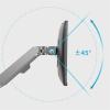 Adjustable Gas Spring Single Monitor Arm Desk Mount Stand for 17 30" Screens up to 19.8 lbs VESA 100x100mm Compatible with C Clamp & Grommet Base view 4
