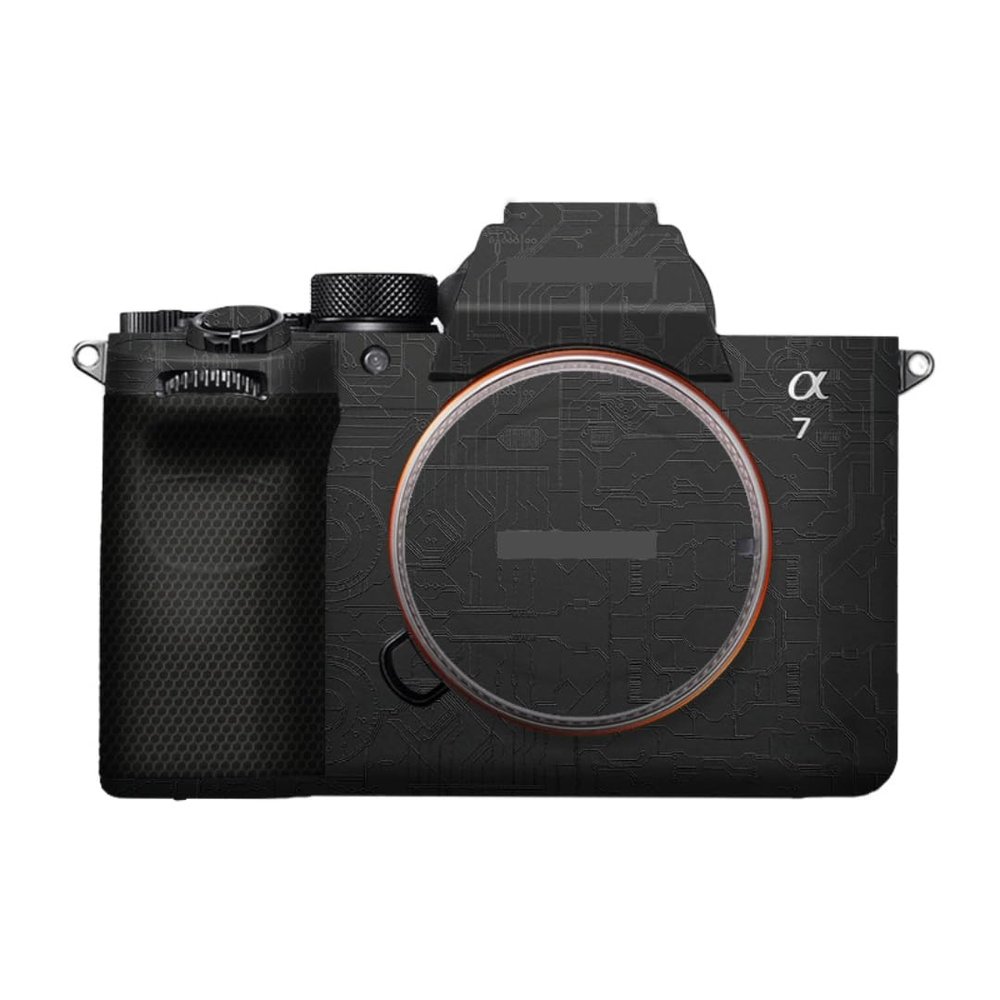 A7M5 Anti-Scratch Camera Cover Decal Skin for Sony ILCE-7M5 / A7 V Camera A7V Protector Wrap Cover Film Sticker Accessories (Circuit Black, for Sony A7V/A7M5)