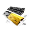 Cable Ramp, Modular Heavy Duty Bump, Yellow and Black Warning Signs for Safety, Rubber Driveway Speed Bumps for High Traffic Driveway Road(7cm) view 4