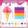 Gueevin 12 Pcs Ice Cream Party Decorations Summer Ice Cream Hanging Honeycomb Balls Decor Tissue Paper Hanging Ceiling Decor for Sweet Party Home Birthday Baby Shower Favor view 2