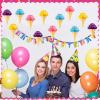Gueevin 12 Pcs Ice Cream Party Decorations Summer Ice Cream Hanging Honeycomb Balls Decor Tissue Paper Hanging Ceiling Decor for Sweet Party Home Birthday Baby Shower Favor view 3