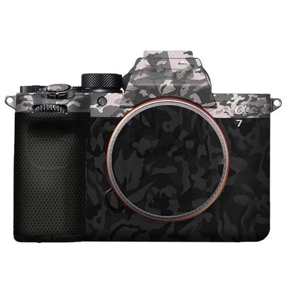 A7M5 Anti-Scratch Camera Cover Decal Skin for Sony ILCE-7M5 / A7 V Camera A7V Protector Wrap Cover Film Sticker Accessories (Field Camouflage+Shadow Camo Black, for Sony A7V/A7M5)