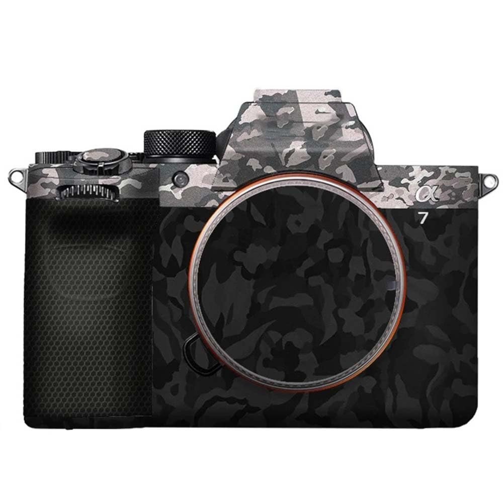 A7M5 Anti-Scratch Camera Cover Decal Skin for Sony ILCE-7M5 / A7 V Camera A7V Protector Wrap Cover Film Sticker Accessories (Field Camouflage+Shadow Camo Black, for Sony A7V/A7M5)