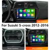 9 Inch IPS Screen Car WiFi GPS Navigation for Suzuki S-Cross 2012 2013 2014 2015 2016, Android 14 Phone BT Connection Car SWC Multimedia FM Video DVD Player view 2