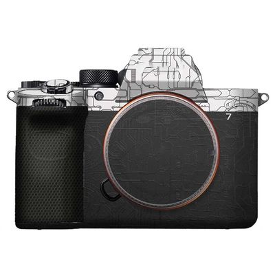 A7M5 Anti-Scratch Camera Cover Decal Skin for Sony ILCE-7M5 / A7 V Camera A7V Protector Wrap Cover Film Sticker Accessories (Circuit White +Circuit Black, for Sony A7V/A7M5)