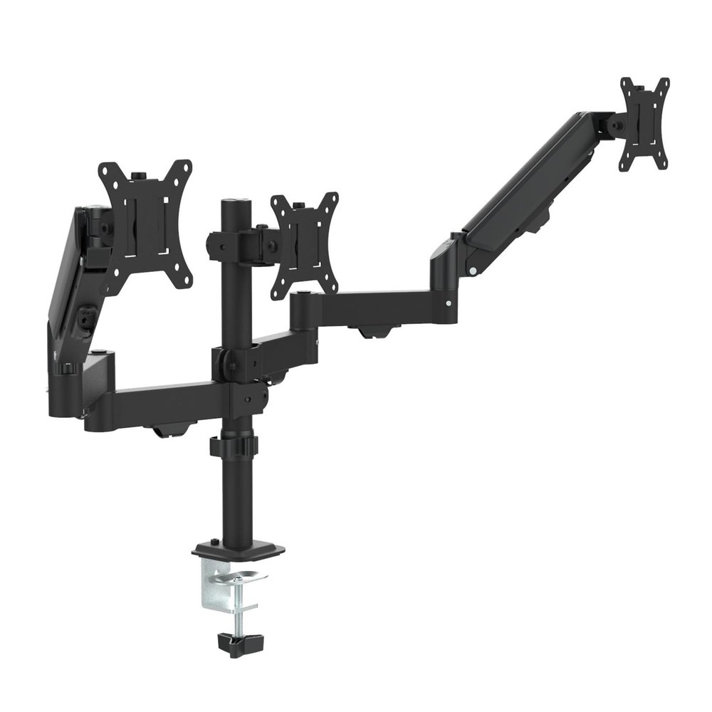 ADBWEKKF 13-27 inch pillar-type triple-panel gas spring monitor stand