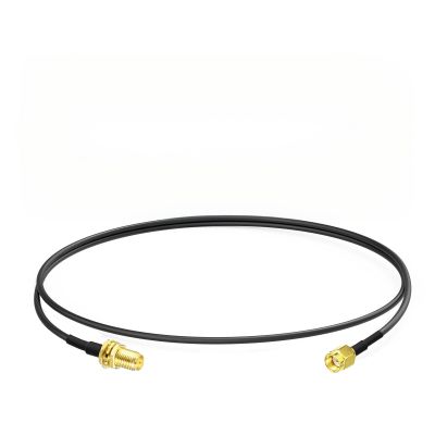 SZSAUTO WiFi Antenna Extension Cable 3feet 1m RP-SMA Male to RP-SMA Female Bulkhead Mount RG174 Extension Cable for WiFi Router Security IP Camera Wireless Network Card Adapter