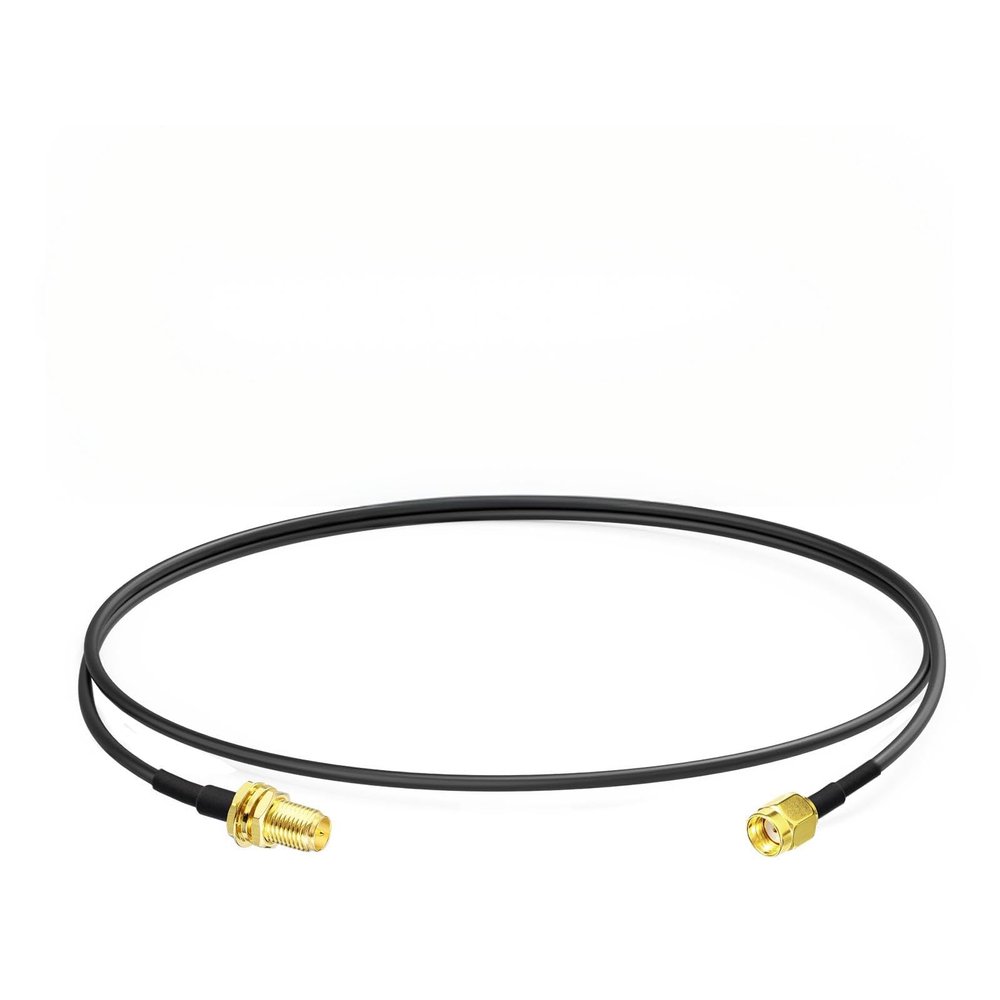 SZSAUTO WiFi Antenna Extension Cable 3feet 1m RP-SMA Male to RP-SMA Female Bulkhead Mount RG174 Extension Cable for WiFi Router Security IP Camera Wireless Network Card Adapter