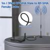 SZSAUTO WiFi Antenna Extension Cable 3feet 1m RP-SMA Male to RP-SMA Female Bulkhead Mount RG174 Extension Cable for WiFi Router Security IP Camera Wireless Network Card Adapter view 2