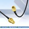 SZSAUTO WiFi Antenna Extension Cable 3feet 1m RP-SMA Male to RP-SMA Female Bulkhead Mount RG174 Extension Cable for WiFi Router Security IP Camera Wireless Network Card Adapter view 4