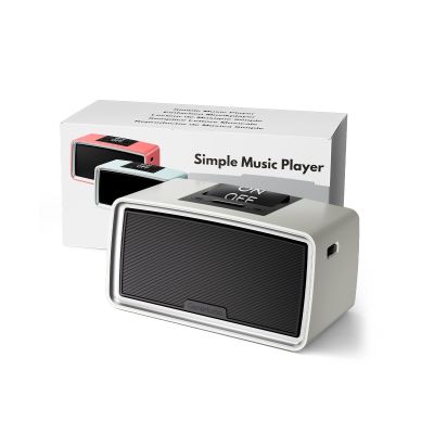 Large Button Simple Music Player for Seniors Elderly, Easy MP3 Player for Dementia, Alzheimer's & Visually Impaired, Audio Book Player with 32GB TF Card, One-Touch Play (Gray)