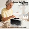 Large Button Simple Music Player for Seniors Elderly, Easy MP3 Player for Dementia, Alzheimer's & Visually Impaired, Audio Book Player with 32GB TF Card, One-Touch Play (Gray) view 2