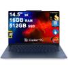 Lenovo Yoga Slim 7 Laptop 14.5" 3K OLED Touch (100% DCI-P3 1000nits HDR Peak) Qualcomm 12-core Snapdragon X Elite (Up to 45 Tops) 16GB RAM 512GB SSD for Creator Business Win11Pro ICP Hub Copilot AI