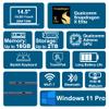 Lenovo Yoga Slim 7 Laptop 14.5" 3K OLED Touch (100% DCI-P3 1000nits HDR Peak) Qualcomm 12-core Snapdragon X Elite (Up to 45 Tops) 16GB RAM 512GB SSD for Creator Business Win11Pro ICP Hub Copilot AI view 3