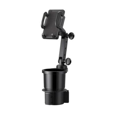 360 Rotating Car Cup Holder Mount Expander with Phone Holder - Universal Adjustable Accessories for Smartphones, Ideal for Road Trip & Daily Commute