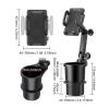 360 Rotating Car Cup Holder Mount Expander with Phone Holder - Universal Adjustable Accessories for Smartphones, Ideal for Road Trip & Daily Commute view 2