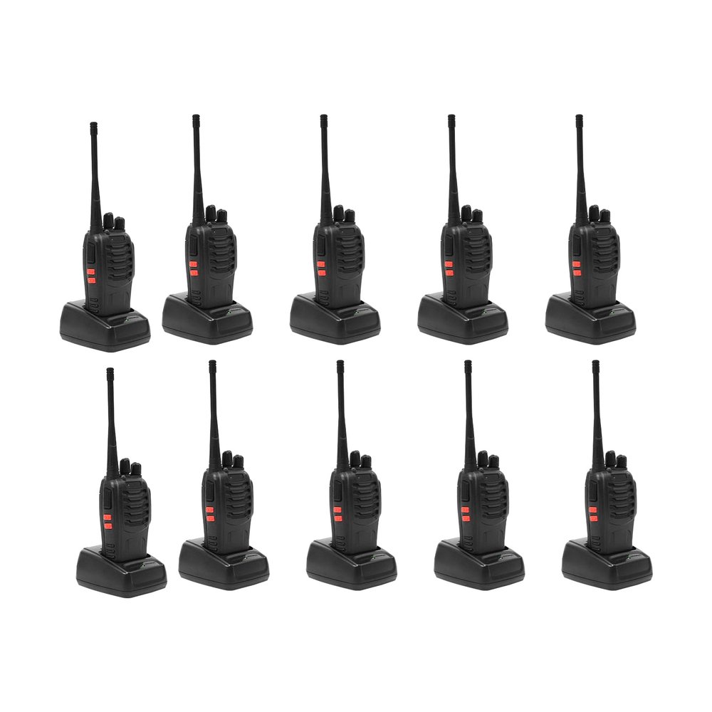 Liffshsy Walkie Talkies Long Range for Adults with Earphones, 10 Pack 16 Channels Rechargeable Walkie Talkies Two-Way Radios Communicator Handheld for Hotels Villas Restaurant Kitchens Camping