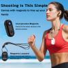 The Snap Cam, Snapcam Baseball, 120 Ultra-Wide Hands-Free Magnetic Pov Camera, HD 1080p/4k Mini Body Wearable Adventure Sports Camera with Audio Video, For Vlogging Motorcycle Swimming (Black, 4K) view 3