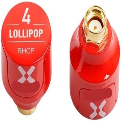 Foxeer Lollipop 4 V4 5.8G Stubby FPV Antenna (2PCS, RHCP White RP-SMA) - 2.6DBi RC Drone Antenna (RHCP Red SMA(2PCS))