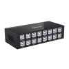 16 Ports USB Synchronizer - DNF Keyboard Mouse Shared Display Synchronization Controller, KVM Metal Switcher Black view 1