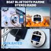 LEXXSON Marine Radio Bluetooth Stereo Audio Waterproof Boat Radio with FM AM USB AUX Subwoofer, 3 Inch LCD Display Golf Cart Marine Stereo Receivers Audio Systems for RV UTV Yacht White view 2