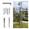 2-3 Sections Surveillance Camera Bracket Pole Detachable, Splicing Surveillance Post Stand 78 118 137 157 177 196 236in, Floor Security Camera Holder(White-A,200cm/78.7") view 1