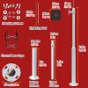 6.6 8.2 9.8 11.5 13.1 14.8 16.4 19.7 FT Security Surveillance Mounting Pole, White Camera Mount Post Bracket, Surveillance Camera Rack Post with 15.7in Lightning Rod(White-C,98.4in) view 2