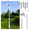 2 2.5 3 3.5 4 4.5 5 6m Overlength Surveillance Stand Weatherproof, Solar Panels/Camera Mounting Bracket Pole, Splicing Type Security Camera Stand(White-C,3.5m/11.5ft) view 1