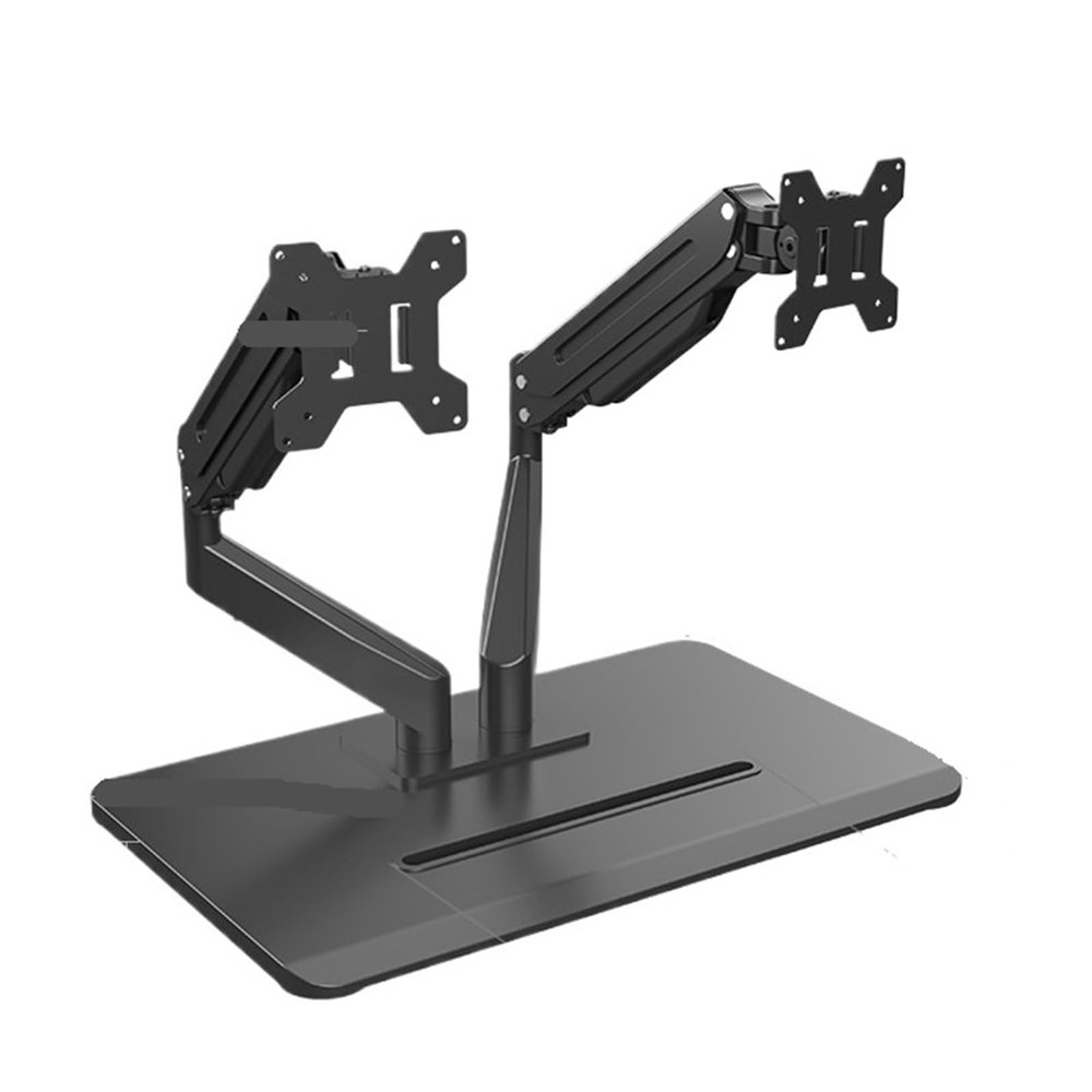 ADBWEKKF No-drill monitor stand with mechanical pneumatic cantilever(Dualscreenmodel)