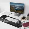 SEIFUD Oversized Desk Mat, Abstract Liquid Art Design, 35.4x15.7 Inches, Washable Mouse Pad, Stitched Edges, Non-Slip Rubber Base, Rectangular view 2