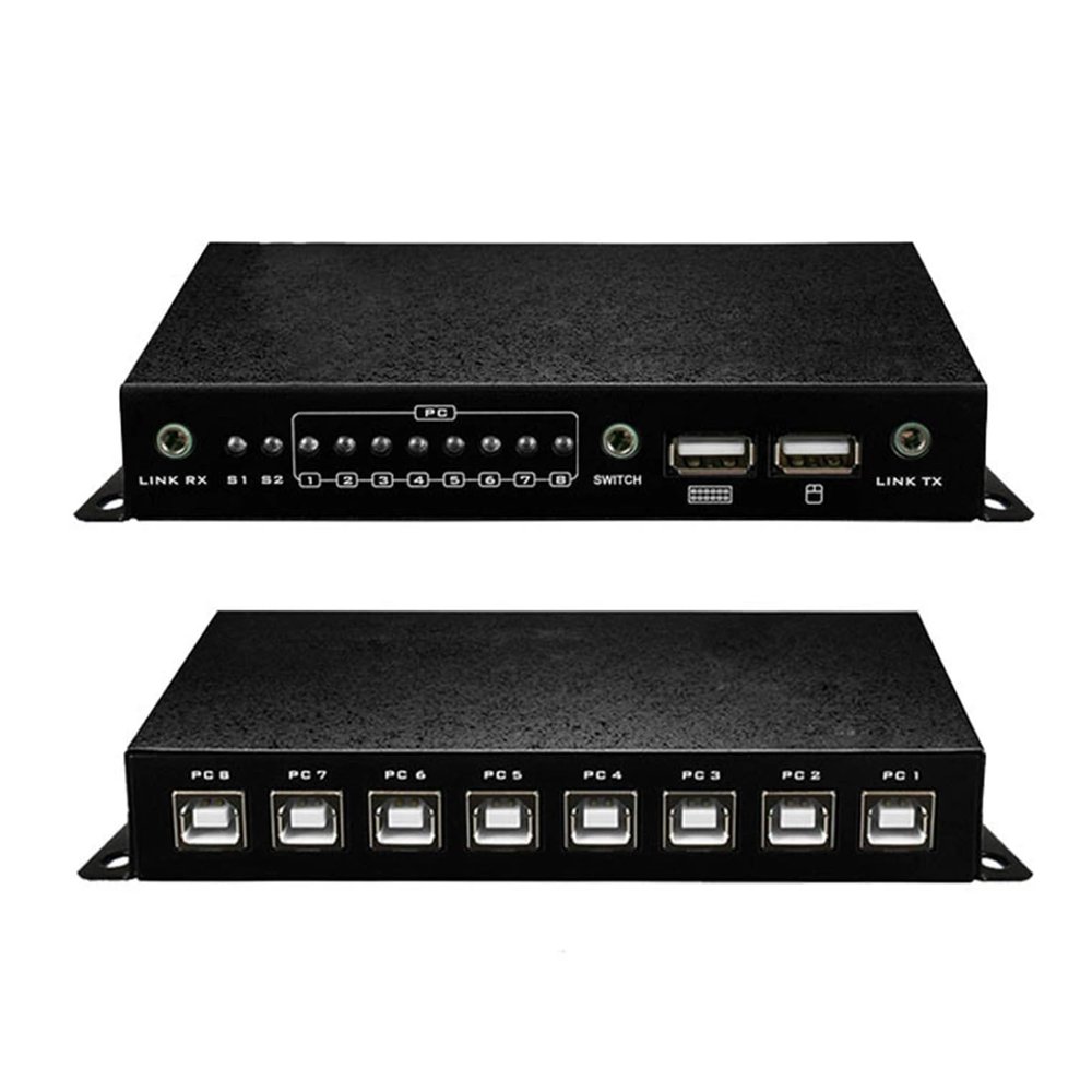 KVM Switch with USB Mouse and Keyboard Ports, 8-Port Synchronizer, Controlling Computers for DNF Farming Games
