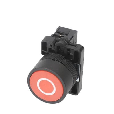 KKFAUS 22mm XB2-EA Plastic Push Button Switch Start/Stop Black/White Arrow 10A/415V Self-Reset/Momentary Symbol Button Switch(O)