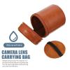 Mikinona Waterproof Brown Camera Lens Bag Portable Lens Pouch Anti-Collision for DSLR and Mirrorless Photography view 3