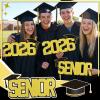Xuhal 2 Pcs 2026 Senior Sign Glitter Senior 2026 Photo Props Glitter 3D Graduation Decorations Grad Night Party Photoshoot Supplies High School Graduate Decorations(Gold Black) view 3