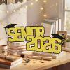 Xuhal 2 Pcs 2026 Senior Sign Glitter Senior 2026 Photo Props Glitter 3D Graduation Decorations Grad Night Party Photoshoot Supplies High School Graduate Decorations(Gold Black) view 4