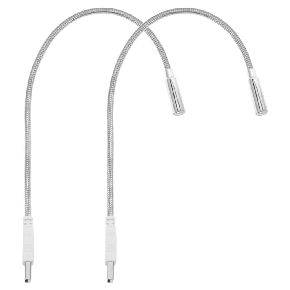 CONGARTENO 2Pcs USB Keyboard Light LED Reading Lamp with Flexible Metal Gooseneck Eye Protection Adjustable Night Light for Laptop and Desktop Use