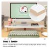 Triangular Monitor Stand 3.1" Height - Stylish Desktop Riser for Laptops, Printers & Displays - Space-Saving Storage Rack (White) view 3