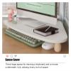 Triangular Monitor Stand 3.1" Height - Stylish Desktop Riser for Laptops, Printers & Displays - Space-Saving Storage Rack (White) view 4