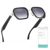 BRIBEJAT Bluetooth Glasses for Men & Women, AI Sunglasses with APP Translation & Recording, Open Ear Speakers for Music/Calls, Lightweight for Outdoor, Driving, Travel - 164 Languages (Black Silver) view 1