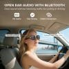 BRIBEJAT Bluetooth Glasses for Men & Women, AI Sunglasses with APP Translation & Recording, Open Ear Speakers for Music/Calls, Lightweight for Outdoor, Driving, Travel - 164 Languages (Black Silver) view 2