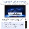 YEUGICEO eARC ARC to Bluetooth Transmitter for TV,ARC to Bluetooth Headphones Speaker Audio Converter,Sync to Connect 2 Wireless Headphones for TV,CEC Volume Control,with Display Screen view 2