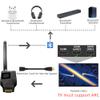 YEUGICEO eARC ARC to Bluetooth Transmitter for TV,ARC to Bluetooth Headphones Speaker Audio Converter,Sync to Connect 2 Wireless Headphones for TV,CEC Volume Control,with Display Screen view 3