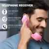 Snacko Retro Telephone Handset - Wired Phone Receiver for Mobile Phones - Comfortable Call Headphones(Red) view 3