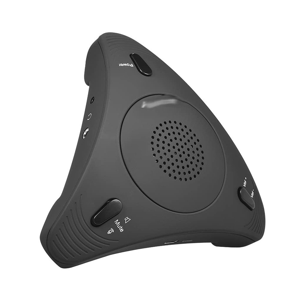 EWUROI Desktop Computer Conference Omnidirectional Condenser Microphone Mic Speaker Speakerphone 360 Audio Pickup Plug&Play