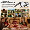 2026 AI Smart Glasses with Camera, 8MP HD Camera & Video Recording Glasses, 139 Languages Real-Time Translation, ChatGPT Voice Assistant, Open-Ear Audio, Blue Light Blocking for Travel, Meetings &Vlog view 2