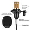 EWUROI Condenser Microphone Studio Sound Recording Broadcasting with Shock Mount 3.5Mm o Cable Sponge view 2