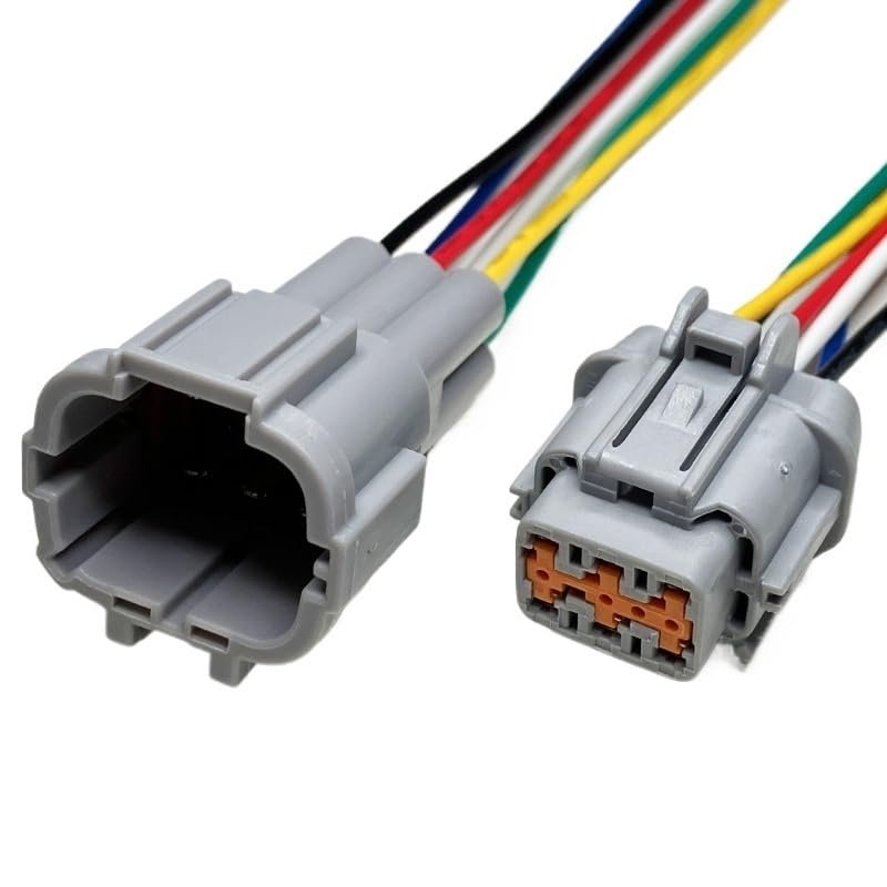 1Set 5Sets Auto Fog Light Connector with 15cm Wiring Cable Car Valve 6185-0867(6P Wire,LINE Connector_1 Set)